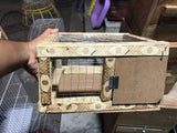 Compact Wooden Bird Transport Box with Wire Mesh