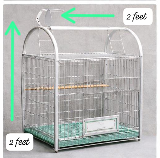 Deluxe Large Iron Bird Cage (2ft x 2ft)